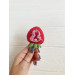 Handmade Crochet Strawberry Keychain