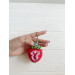Handmade Crochet Strawberry Keychain