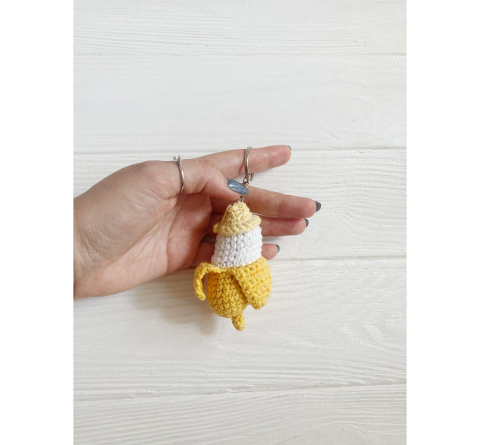 Handmade Crochet Strawberry Keychain
