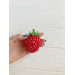 Handmade Crochet Strawberry Keychain