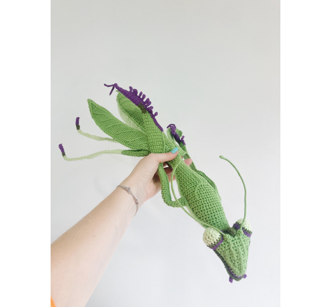 Handmade Giant Crochet Praying Mantis Plush