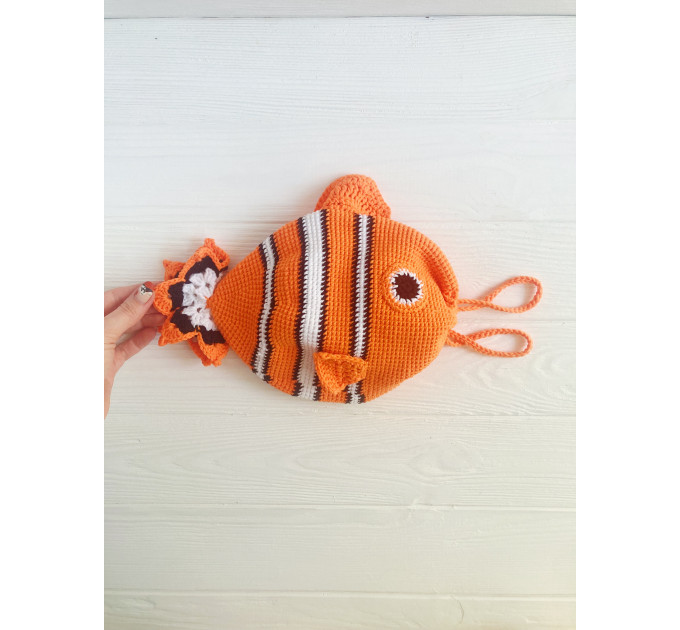 Handmade Crochet Fish Bag