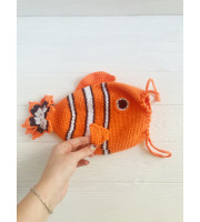 Handmade Crochet Fish Bag