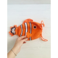 Handmade Crochet Fish Bag
