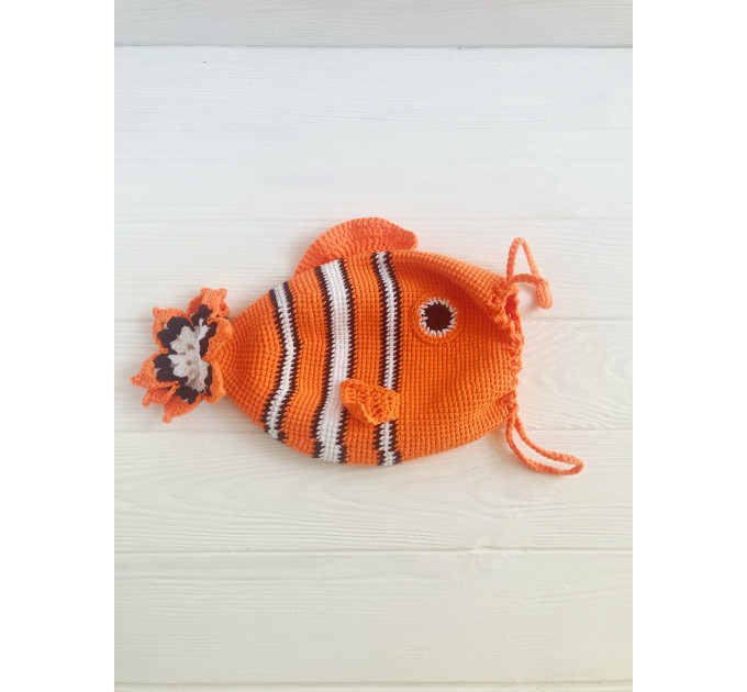 Handmade Crochet Fish Bag