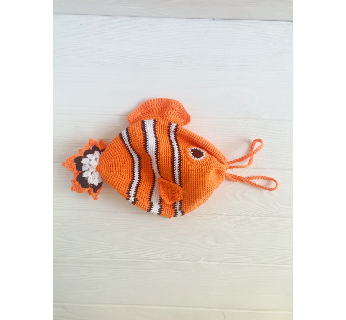 Handmade Crochet Fish Bag