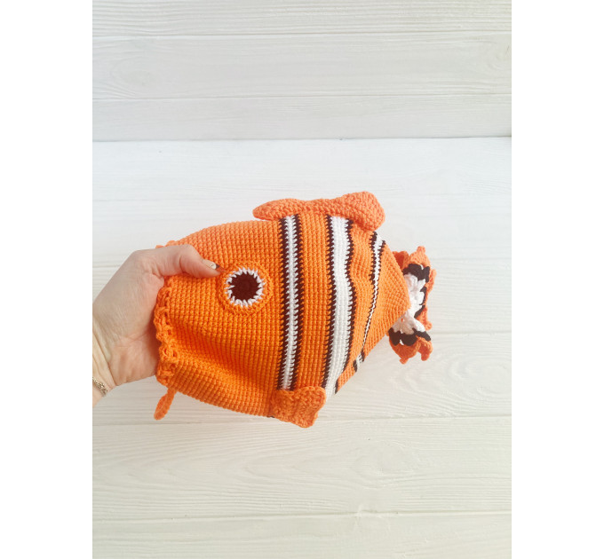 Handmade Crochet Fish Bag