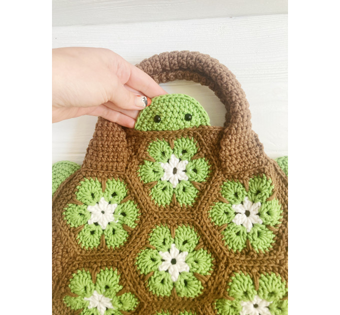 Handmade Crochet Turtle Bag