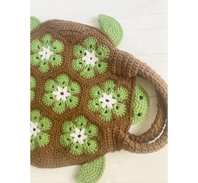 Handmade Crochet Turtle Bag