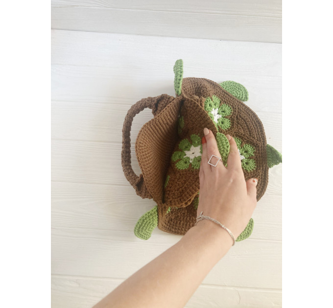 Handmade Crochet Turtle Bag