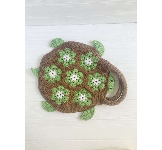 Handmade Crochet Turtle Bag