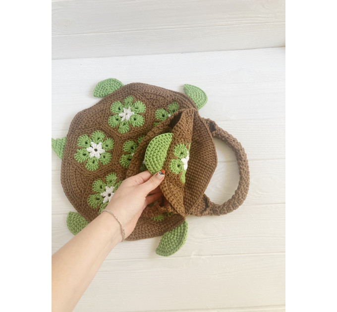 Handmade Crochet Turtle Bag