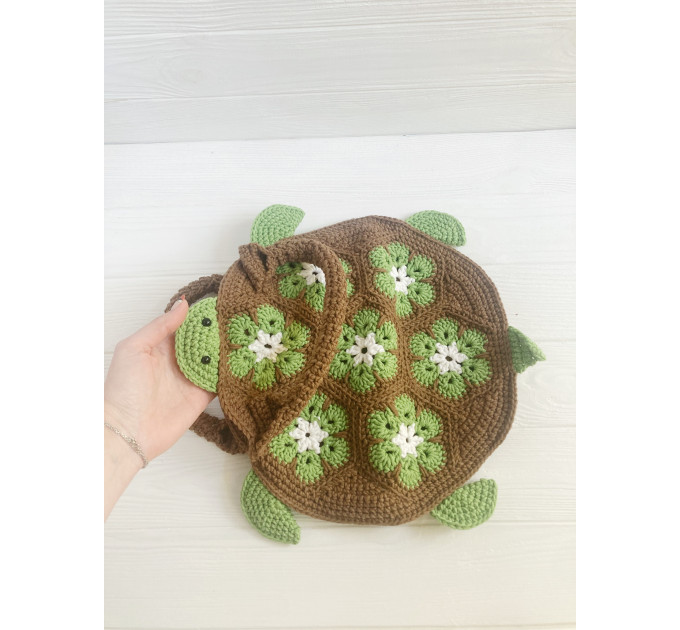 Handmade Crochet Turtle Bag