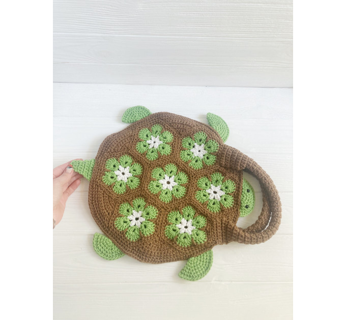Handmade Crochet Turtle Bag