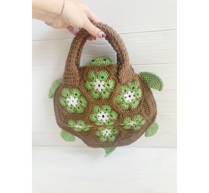 Handmade Crochet Turtle Bag