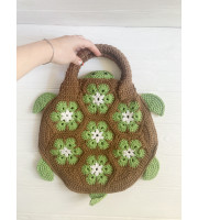 Handmade Crochet Turtle Bag