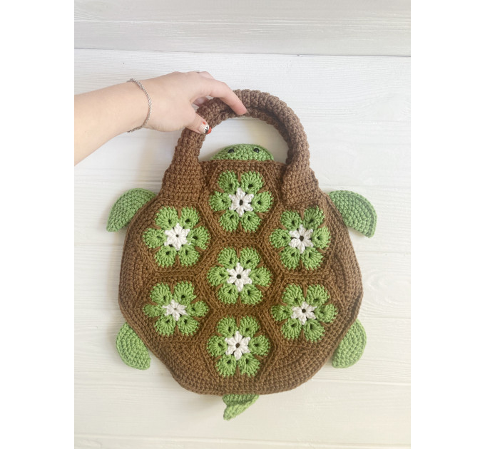 Handmade Crochet Turtle Bag