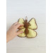 Small Crochet Yellow Butterfly