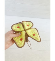 Small Crochet Yellow Butterfly Plush