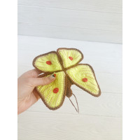 Small Crochet Yellow Butterfly Plush