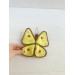 Small Crochet Yellow Butterfly