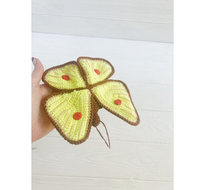 Small Crochet Yellow Butterfly