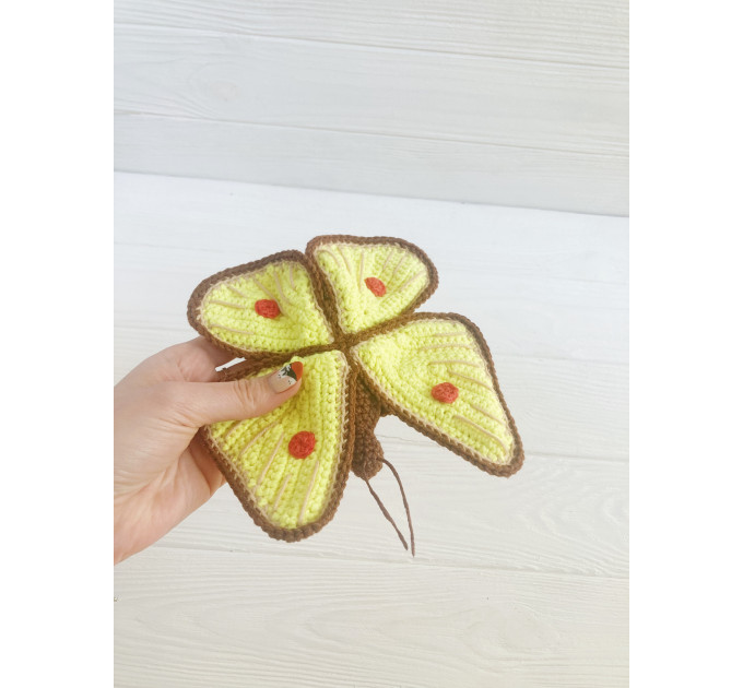 Small Crochet Yellow Butterfly