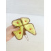 Small Crochet Yellow Butterfly