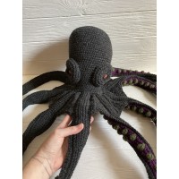 Large stuffed octopus black