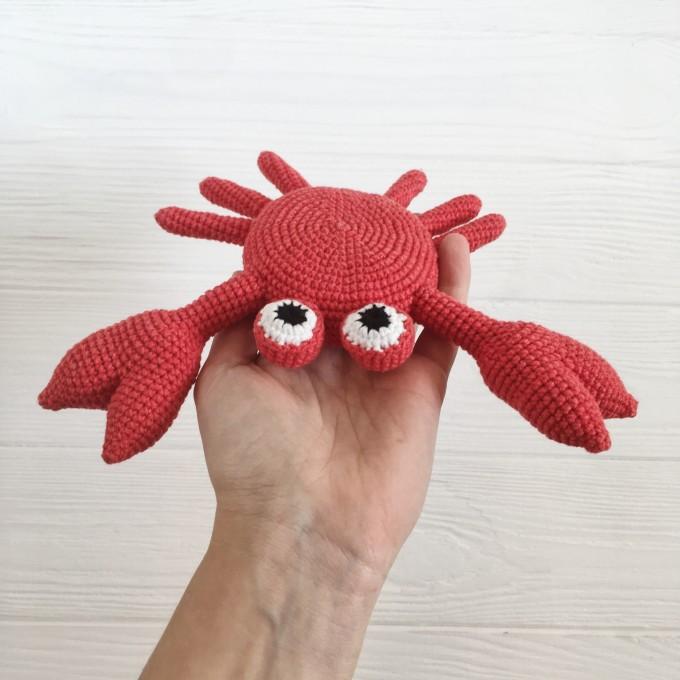 crochet toy crab