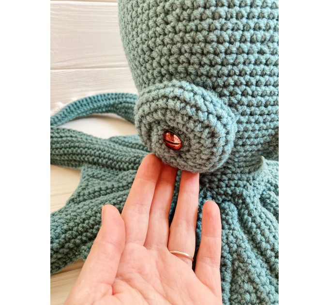 Large stuffed octopus teal