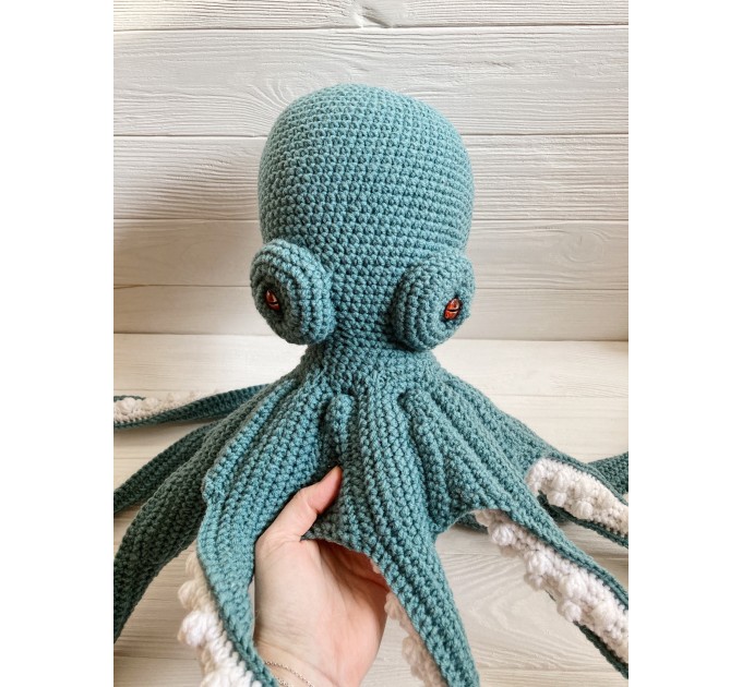 Large stuffed octopus teal