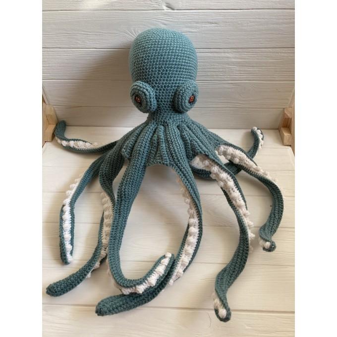 Teal stuffed octopus