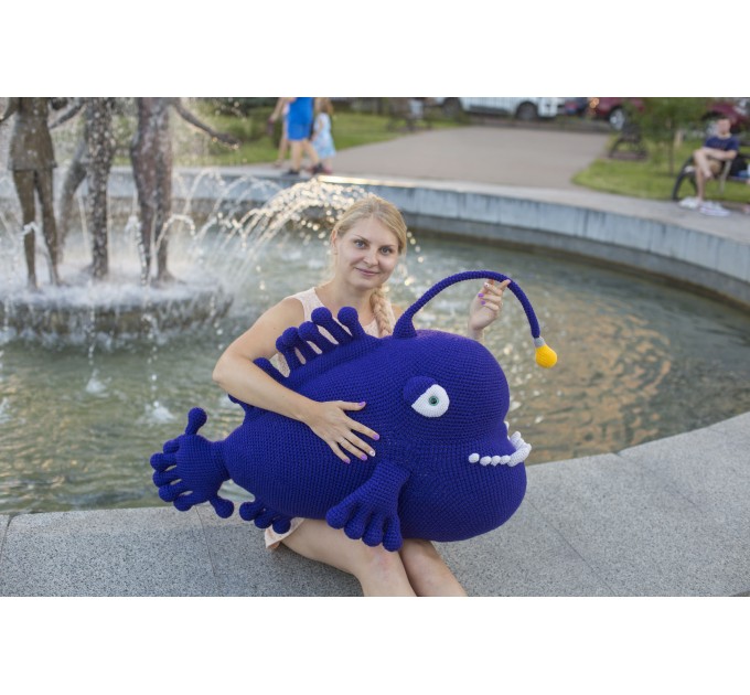 Stuffed giant angler fish