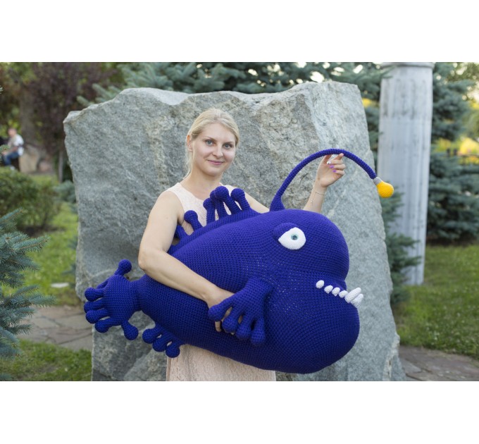 Stuffed giant angler fish