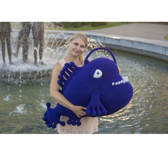 Stuffed giant angler fish