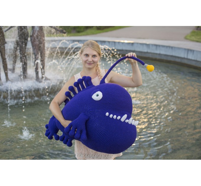 Stuffed giant angler fish