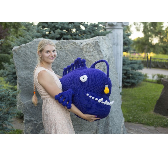 Stuffed giant angler fish