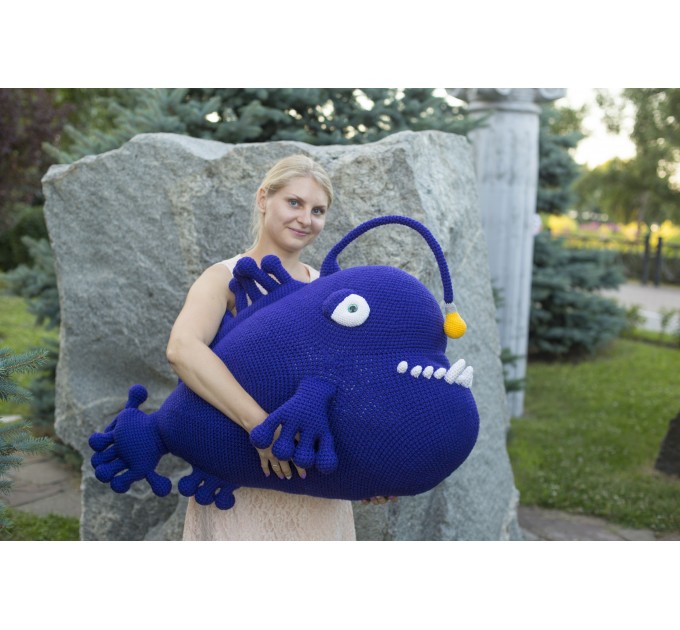 Stuffed giant angler fish
