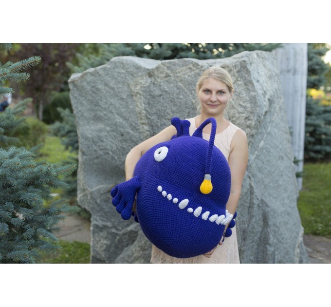 Stuffed giant angler fish