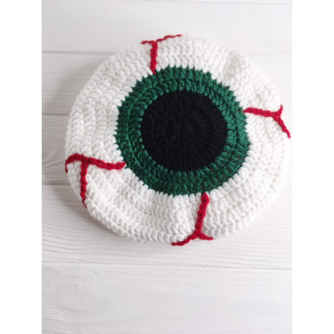 crochet eye hat