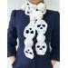 Scarf with skulls and roses