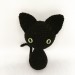 stuffed black cat