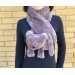 grey plush cat scarf