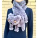 grey furry cat scarf