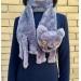 Grey cat scarf