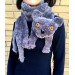 Grey cat scarf