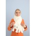 White cat scarf