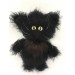 Stuffed black fluffy fat cat