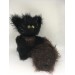 Stuffed black fluffy fat cat